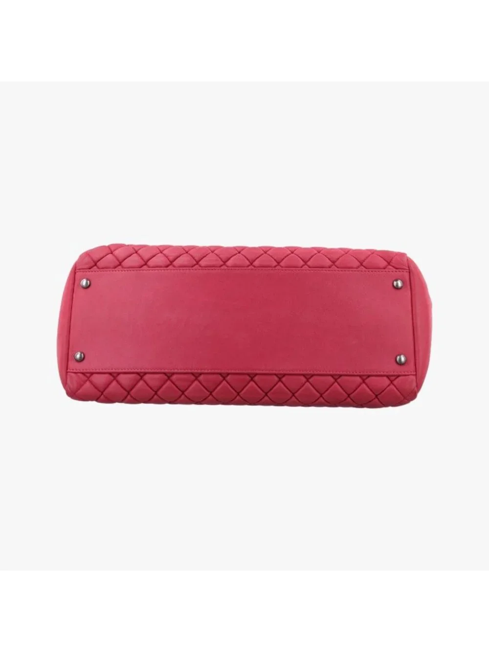 Chanel Quilted CC Logo Mademoiselle Red Leather Handbag